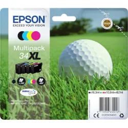 Epson 34XL Γνήσιο Πακέτο 4 Μελανιών Εκτυπωτή InkJet Κίτρινο / Κυανό / Ματζέντα / Μαύρο (C13T34764010)