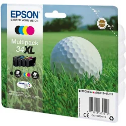 Epson 34XL Γνήσιο Πακέτο 4 Μελανιών Εκτυπωτή InkJet Κίτρινο / Κυανό / Ματζέντα / Μαύρο (C13T34764010)