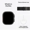 Apple Watch Ultra 3 Titanium 49mm Αδιάβροχο με eSIM και Παλμογράφο (Black Titanium Case with Black Titanium Milanese Loop - Medium)