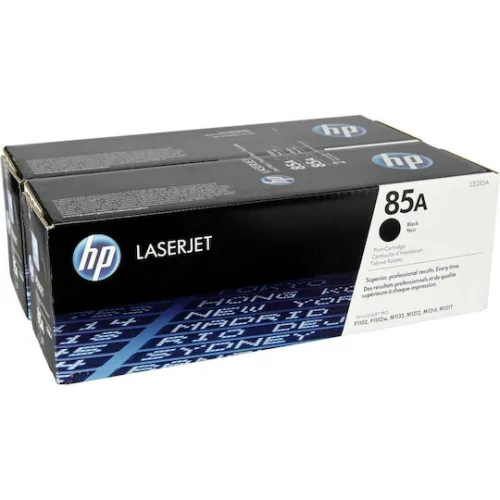 HP 85A Γνήσιο Multipack Toner Laser Εκτυπωτή Μαύρο 2τμχ (CE285AD)
