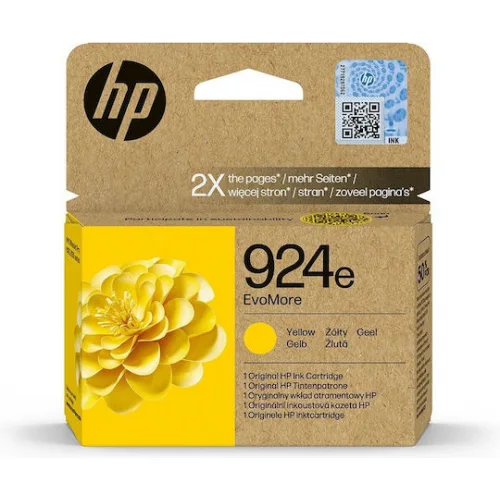 HP 924e EvoMore Γνήσιο Μελάνι Εκτυπωτή InkJet Κίτρινο (4K0U9NE)