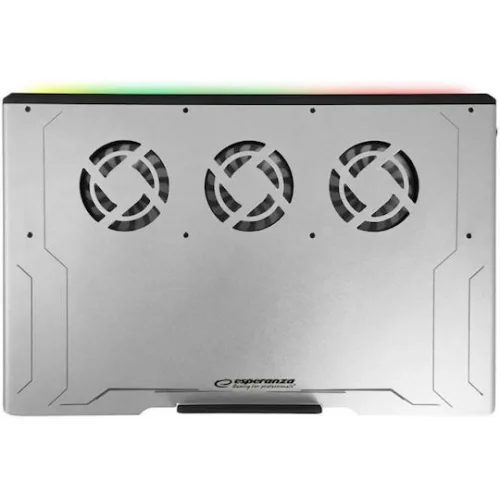 Esperanza Boreas Βάση Στήριξης για Laptop έως 19" με 3 Ανεμιστήρες και Φωτισμό Γκρι