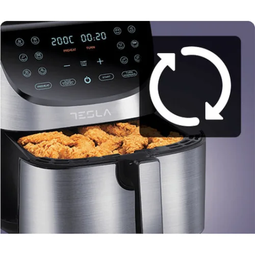 Tesla Air Fryer με Wi-Fi 7lt Μαύρο AF701BX