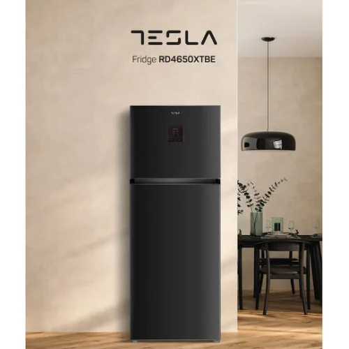 Tesla Ψυγείο Δίπορτο 465lt Total NoFrost Υ185xΠ68.1xΒ70.1εκ. Μαύρο RD4650XTBE