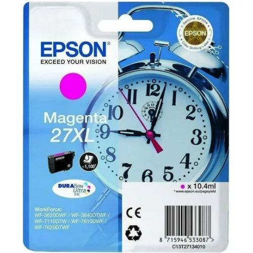 Epson 27XL Γνήσιο Μελάνι Εκτυπωτή InkJet Ματζέντα (C13T27134010 C13T27134012)