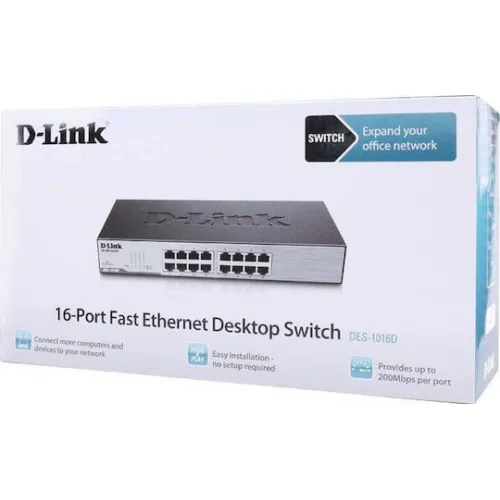 D-Link DES-1016D Unmanaged L2 Switch με 16 Θύρες Ethernet