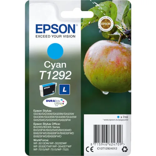 Epson T1292L Γνήσιο Μελάνι Εκτυπωτή InkJet Κυανό (C13T12924012 C13T12924010)