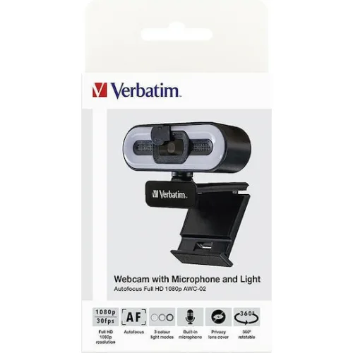 Verbatim AWC-02 Web Camera 2K με Autofocus