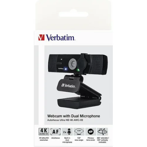 Verbatim AWC-03 Web Camera 4K με Autofocus