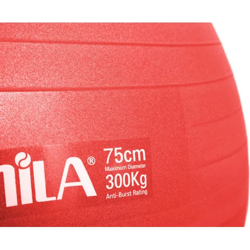 AMILA Μπάλα Pilates 75cm , 1kg σε Κόκκινο Χρώμα