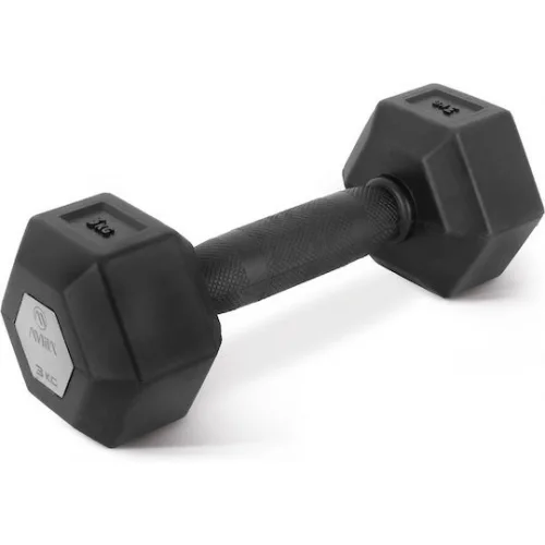 AMILA Βαράκι Εξάγωνο Λαστιχένιο 1 x 3kg