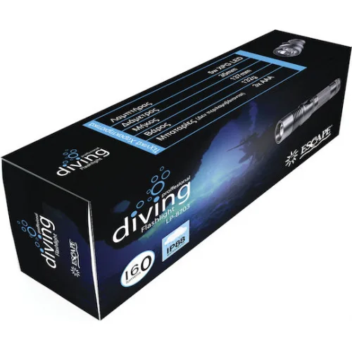 Escape Φακός Κατάδυσης LED με Φωτεινότητα 160lm για Βάθος έως 10m