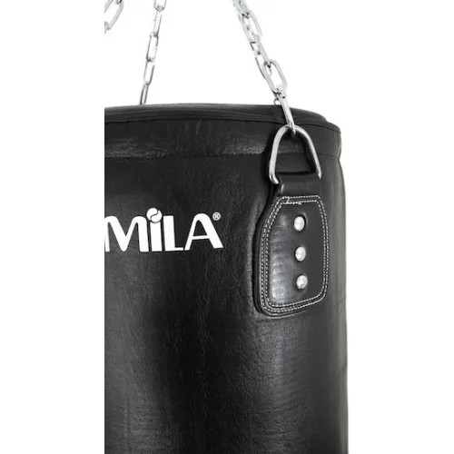 AMILA Δερμάτινος Σάκος Μποξ 44kg με Ύψος 120cm Μαύρος