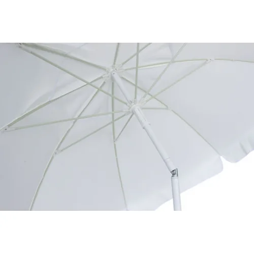 Escape Σπαστή Ομπρέλα Θαλάσσης Ecru Διαμέτρου 2m με Αεραγωγό Λευκή