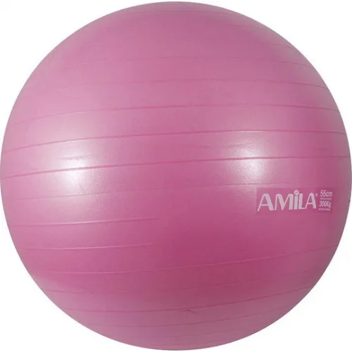 AMILA Μπάλα Pilates 65cm , 1.4kg σε Ροζ Χρώμα Bulk
