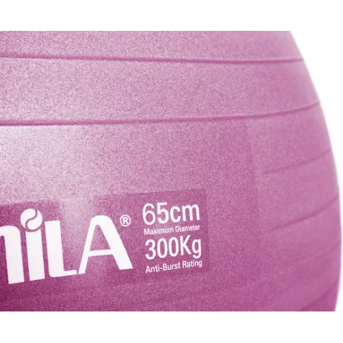 AMILA Μπάλα Pilates 65cm , 1.4kg σε Ροζ Χρώμα Bulk