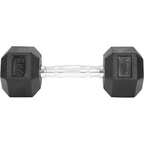 AMILA Βαράκι Εξάγωνο Λαστιχένιο 1 x 5kg