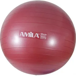 AMILA Μπάλα Pilates 65cm , 2kg σε Κόκκινο Χρώμα Bulk