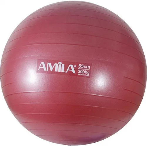 AMILA Μπάλα Pilates 65cm , 2kg σε Κόκκινο Χρώμα Bulk