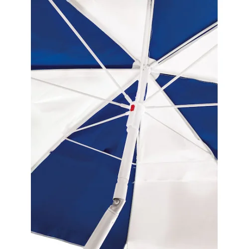 Escape Σπαστή Ομπρέλα Θαλάσσης White/Blue Διαμέτρου 2m με Αεραγωγό Πολύχρωμη
