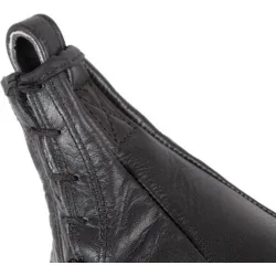 AMILA Δερμάτινος Σάκος Ταχύτητας Γεμάτος με Ύψος 31cm Μαύρος