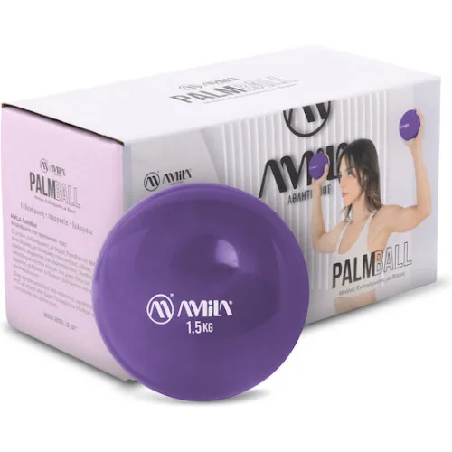 AMILA Μπάλες Ενδυνάμωσης Χεριού 1.5kg 2τμχ σε Μωβ Χρώμα