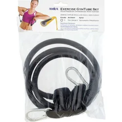 AMILA Λάστιχο Γυμναστικής Σωληνωτό Πολύ Σκληρό Μαύρο