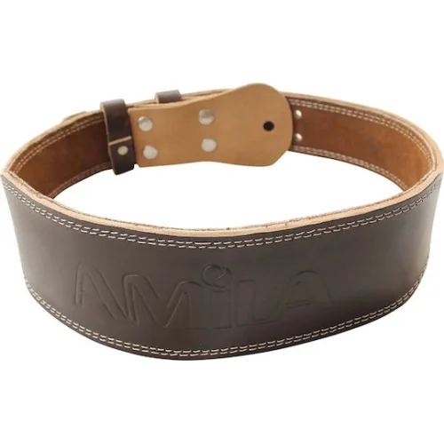 AMILA B Quality L Ζώνη Μέσης Άρσης Βαρών Δερμάτινη