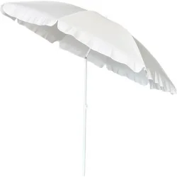 Escape Σπαστή Ομπρέλα Θαλάσσης Ecru Διαμέτρου 2m με Αεραγωγό Λευκή