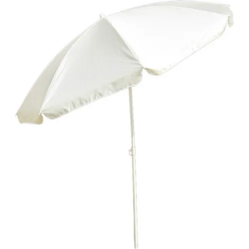 Escape Σπαστή Ομπρέλα Θαλάσσης Ecru Διαμέτρου 2m με Αεραγωγό Λευκή