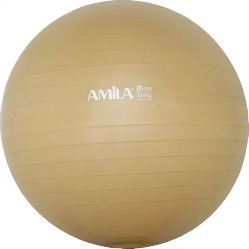 AMILA Μπάλα Pilates 65cm , 1.50kg σε Χρυσό Χρώμα Bulk