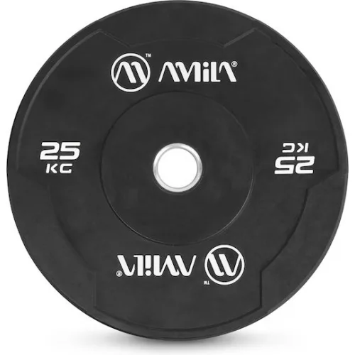 AMILA Δίσκος Ολυμπιακού Τύπου Λαστιχένιος 1 x 25kg Φ50mm