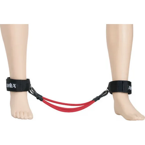 AMILA Σωληνωτά Λάστιχα Γυμναστικής Σετ 3τμχ Κόκκινα