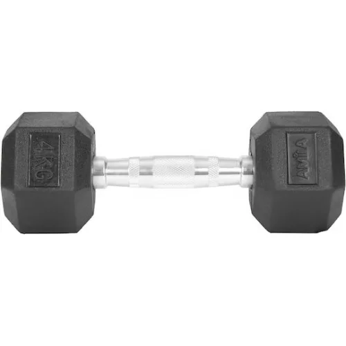 AMILA Βαράκι Εξάγωνο Λαστιχένιο 1 x 4.0kg