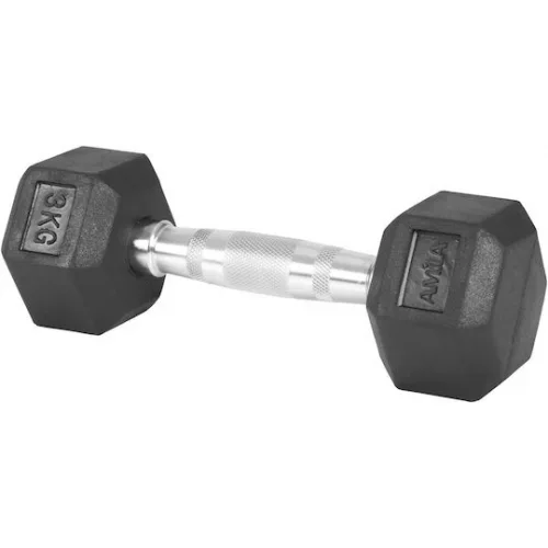 AMILA Βαράκι Εξάγωνο Λαστιχένιο 1 x 3kg