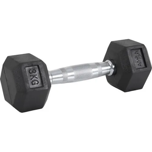 AMILA Βαράκι Εξάγωνο Λαστιχένιο 1 x 3kg