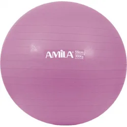 AMILA Μπάλα Pilates 55cm , 1kg σε Ροζ Χρώμα