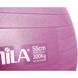 AMILA Μπάλα Pilates 55cm , 1kg σε Ροζ Χρώμα