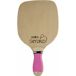 AMILA Stroke Ρακέτα Παραλίας Μπεζ 400gr με Ροζ Ίσια Λαβή AMILA Stroke Ρακέτα Παραλίας Μπεζ 400gr με Ροζ Ίσια Λαβή