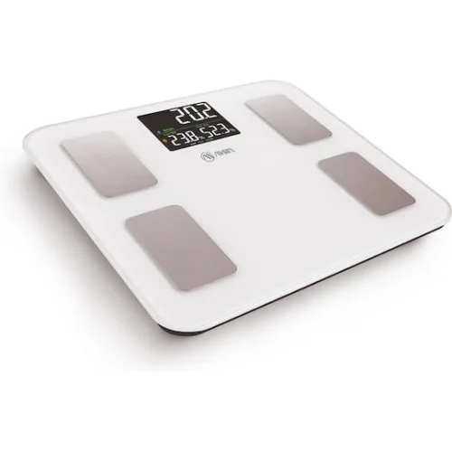 AMILA Fitbody 5 Smart Ζυγαριά 180kg με Λιπομετρητή & Bluetooth Λευκή