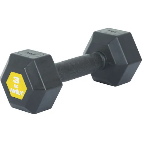 AMILA Βαράκι Εξάγωνο Λαστιχένιο 1 x 3kg