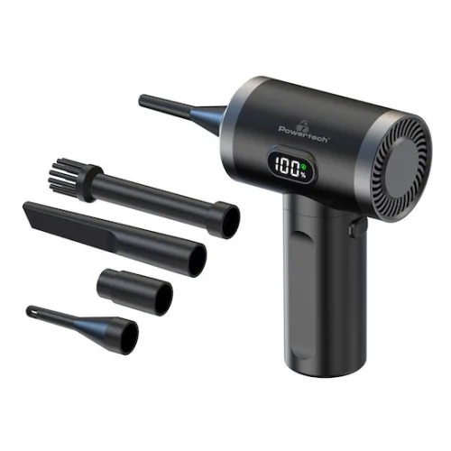 Powertech Air Blower με Led Φακό 50W, 3600mAh σε Μαύρο Χρώμα PT-1316