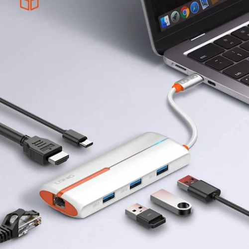 Ldnio 6-in-1 USB-C Docking Station με HDMI 4K PD Ethernet Λευκό Ldnio 6-in-1 USB-C Docking Station με HDMI 4K PD Ethernet Λευκό