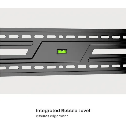 Powertech PT-1368 Βάση Τηλεόρασης Τοίχου έως 100" και 75kg Ασημί