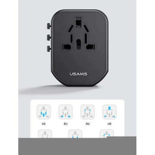 Powertech Φορτιστής GaN με Θύρα USB-A και 2 Θύρες USB-C και Καλώδιο USB-C - USB-C 65W Λευκός (PT-1378)