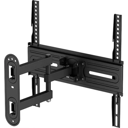 Powertech PT-1388 Βάση Τηλεόρασης Τοίχου με Βραχίονα έως 65" και 35kg Ασημί