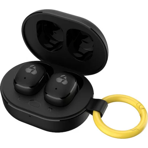 Powertech PT-1392 In-ear Bluetooth Handsfree Ακουστικά με Αντοχή στον Ιδρώτα και Θήκη Φόρτισης Μαύρα