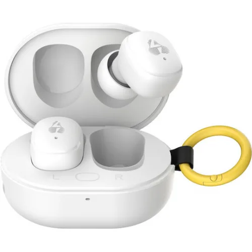 Powertech PT-1393 In-ear Bluetooth Handsfree Ακουστικά με Αντοχή στον Ιδρώτα και Θήκη Φόρτισης Λευκά