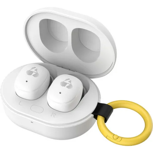 Powertech PT-1393 In-ear Bluetooth Handsfree Ακουστικά με Αντοχή στον Ιδρώτα και Θήκη Φόρτισης Λευκά