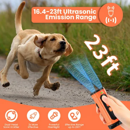 Powertech Συσκευή με Υπέρηχους Εκπαίδευσης Σκύλου σε Μαύρο χρώμα